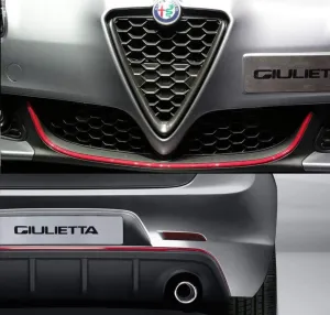 Quattroerre 19962 Red Adhesive Profiles for Dam Bumper Full Front   Rear Alfa Romeo Giulietta