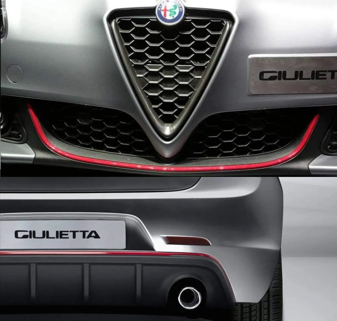Quattroerre 19962 Red Adhesive Profiles for Dam Bumper Full Front   Rear Alfa Romeo Giulietta