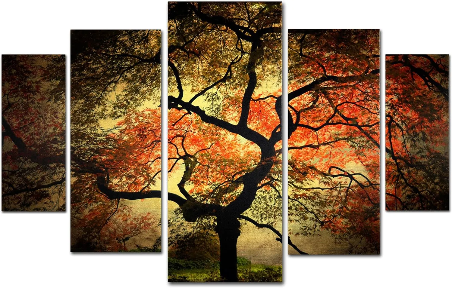 QVC ONLY Lavish Home Philippe Sainte-Laudy 'Japanese' Multi Panel Art Set