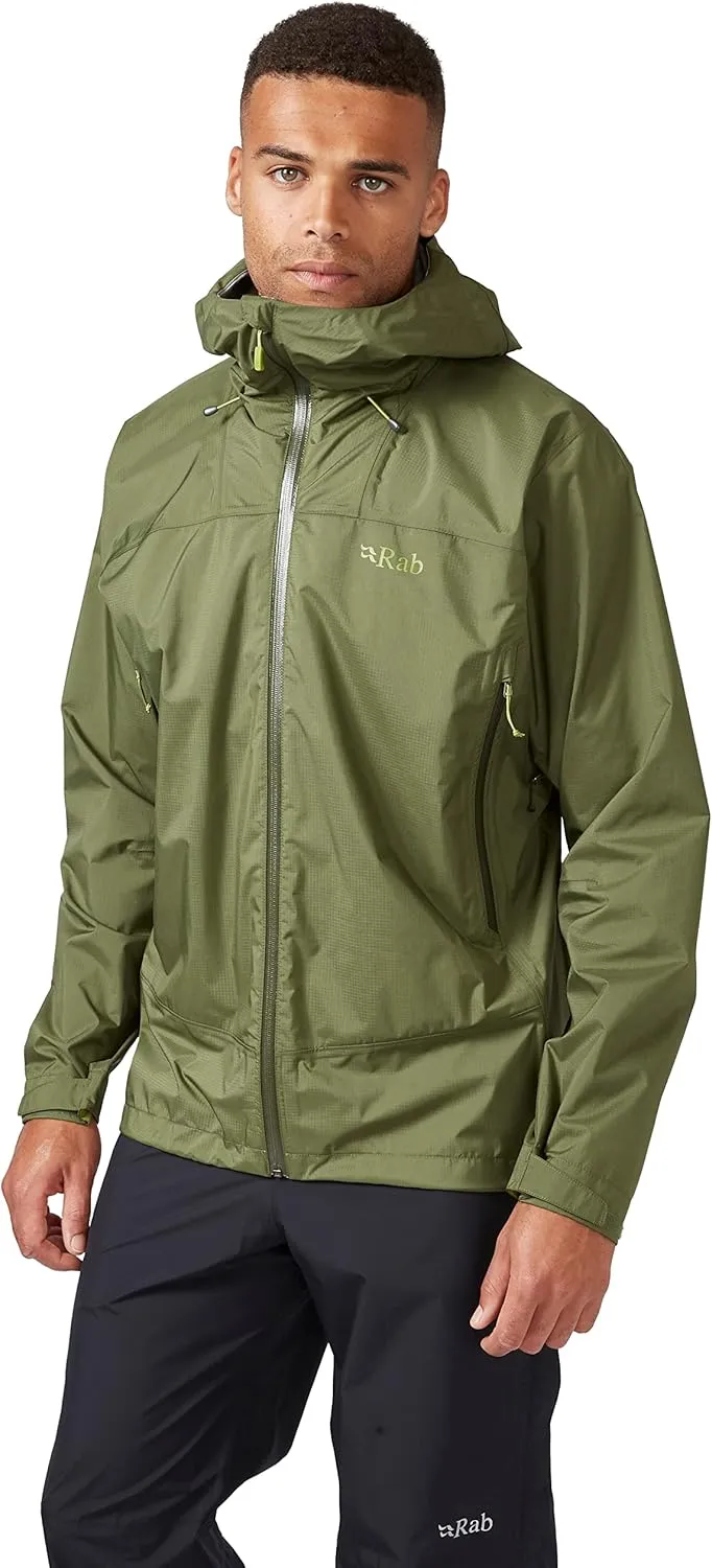 Rab Men's Downpour Plus 2.0 Waterproof Breathable Jacket for Hiking & Climbing