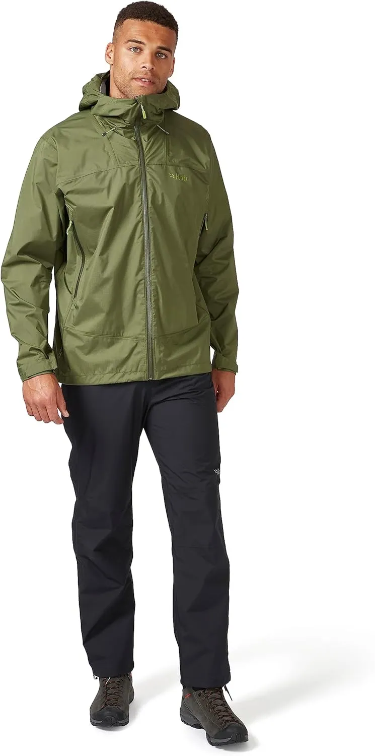 Rab Men's Downpour Plus 2.0 Waterproof Breathable Jacket for Hiking & Climbing