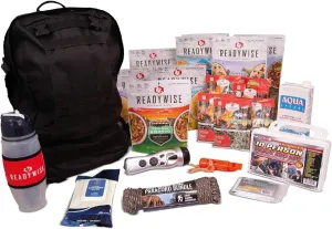 ReadyWise 134-Piece Emergency Survival Backpack, Freeze-Dried Disaster Kit for Hurricane Preparedness, Camping Food, Prepper Emergency Supplies