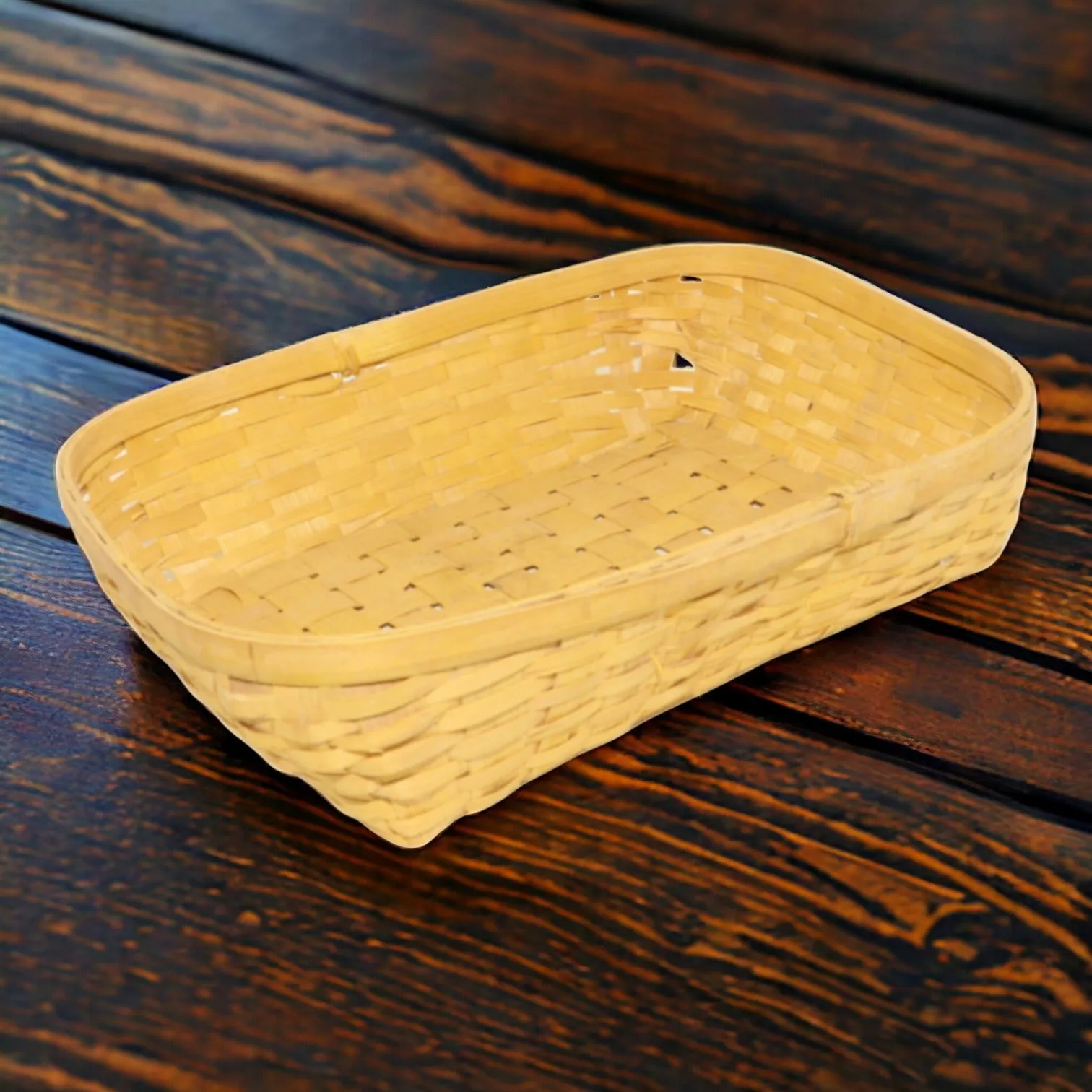 Rectangular Basic Bamboo Basket