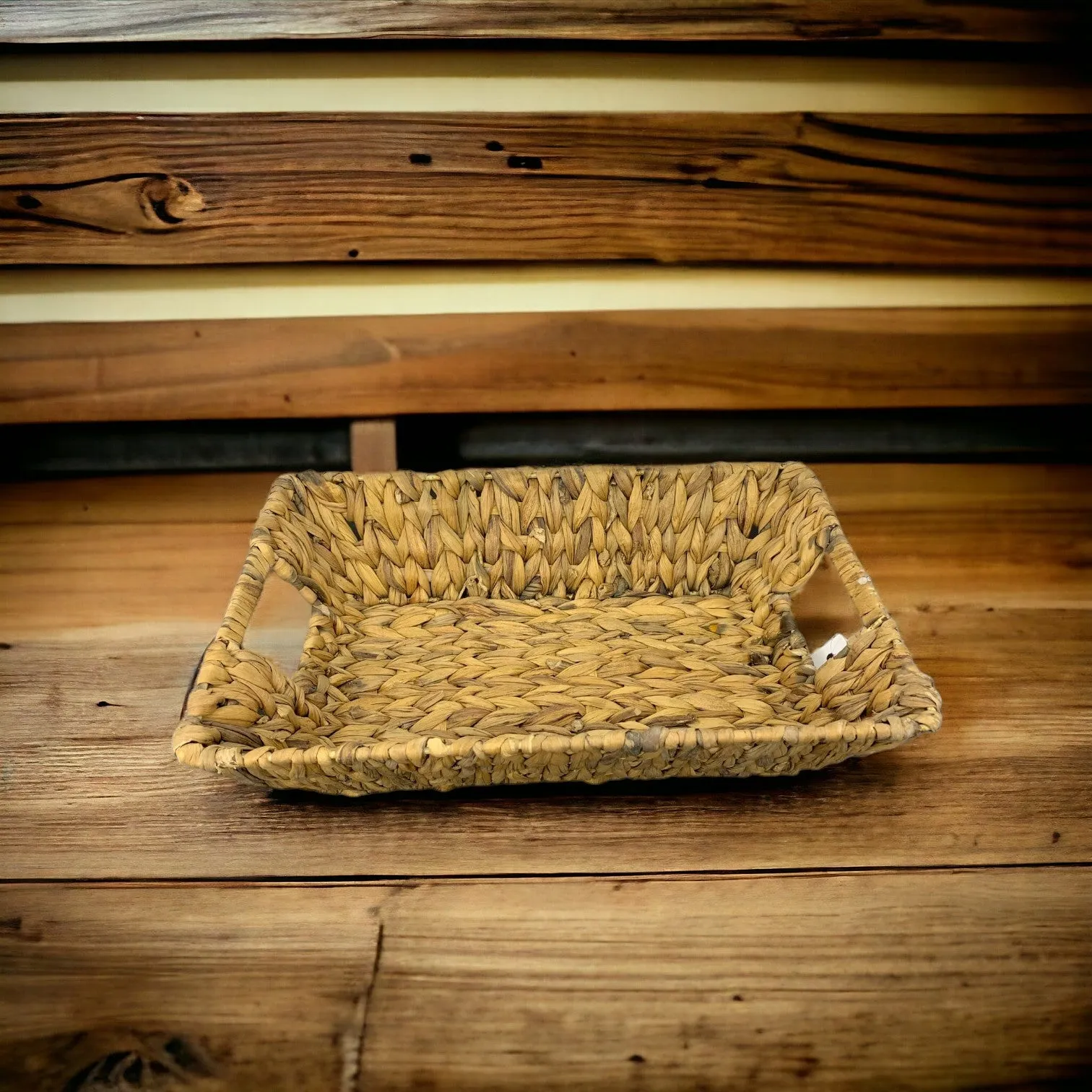 Rectangular Canoe Basket with Handles