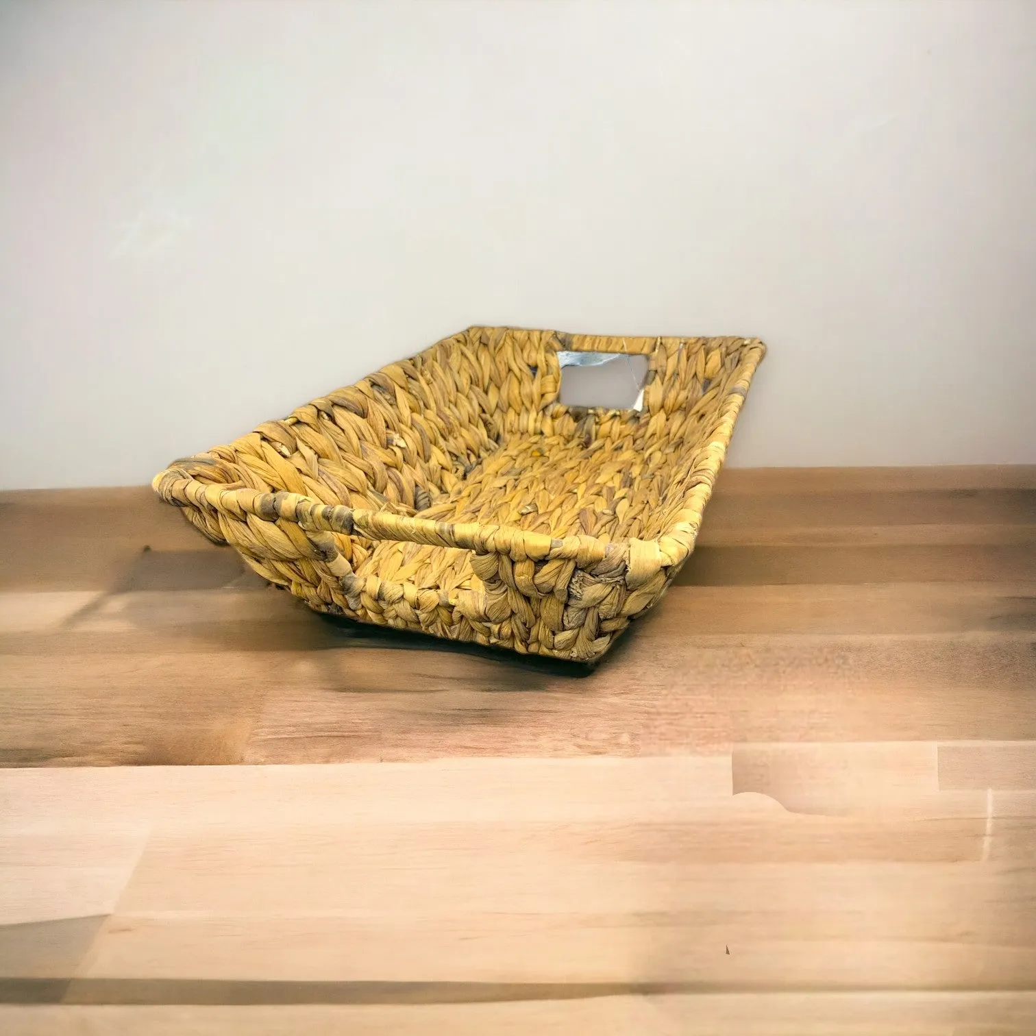Rectangular Canoe Basket with Handles