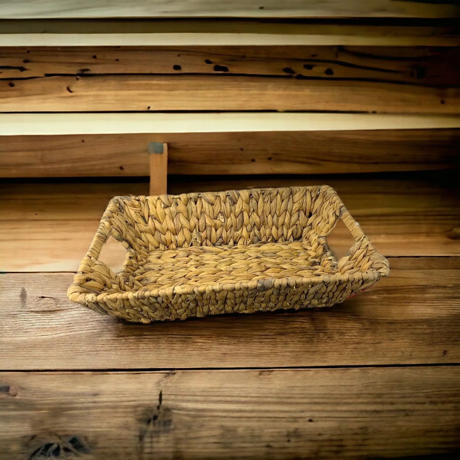 Rectangular Canoe Basket with Handles