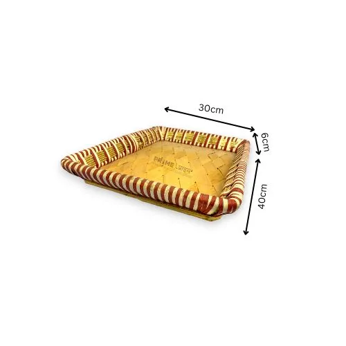 Rectangular Jute Woven Bamboo Basket