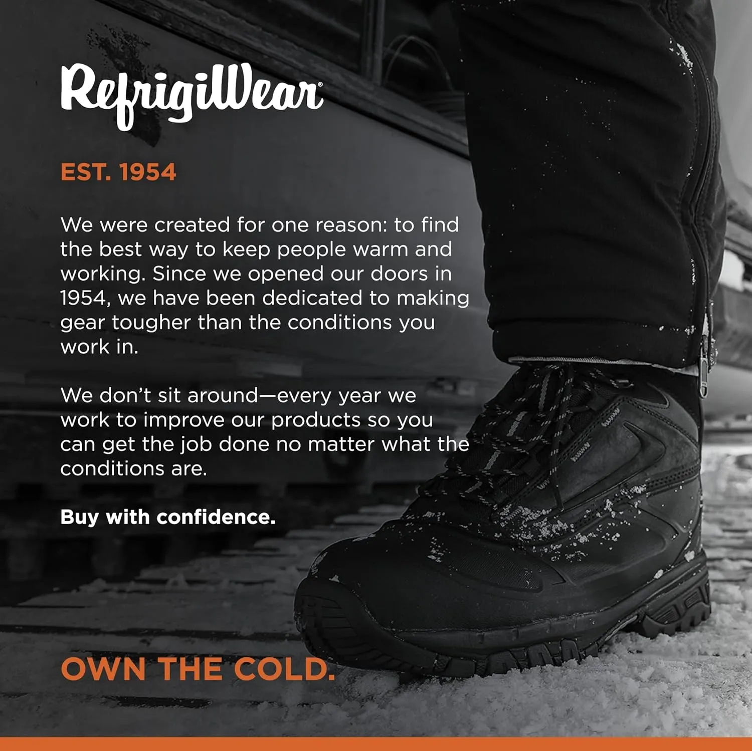RefrigiWear Men's PolarForce Max Work Boots, Leather Work Boots, -40°F Comfort Rating
