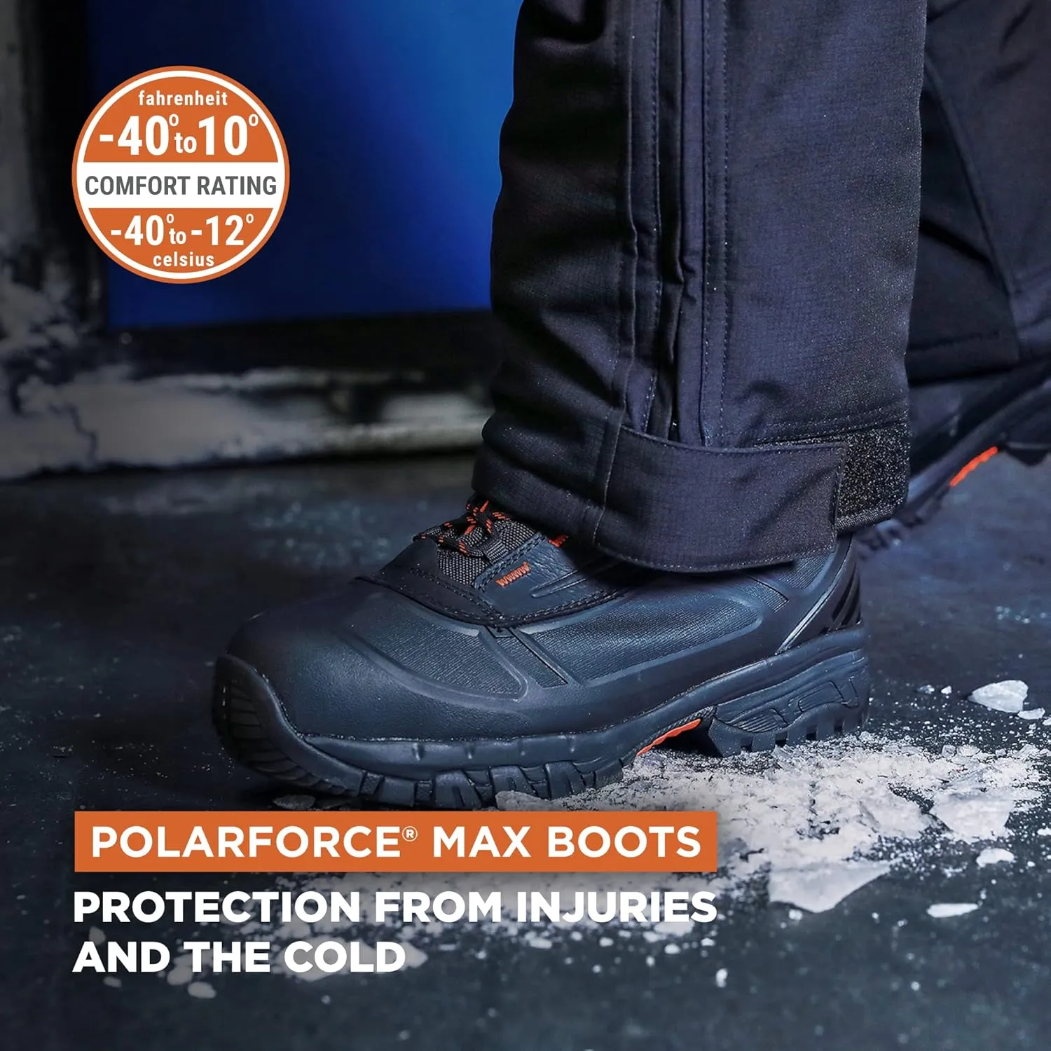 RefrigiWear Men's PolarForce Max Work Boots, Leather Work Boots, -40°F Comfort Rating