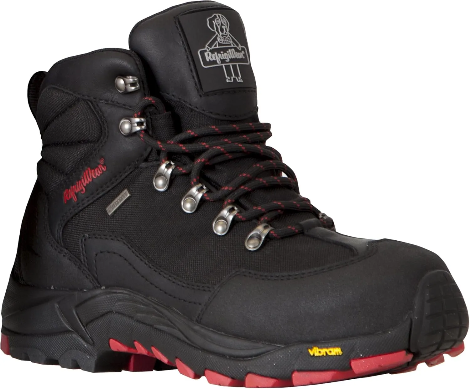 RefrigiWear Womens Black Widow Leather Work Boots - Warm Insulated and Waterproof