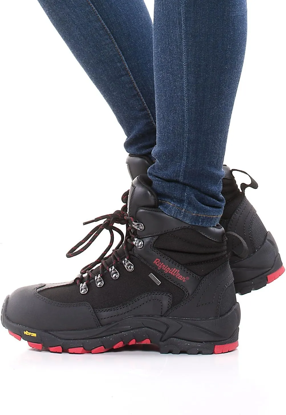 RefrigiWear Womens Black Widow Leather Work Boots - Warm Insulated and Waterproof