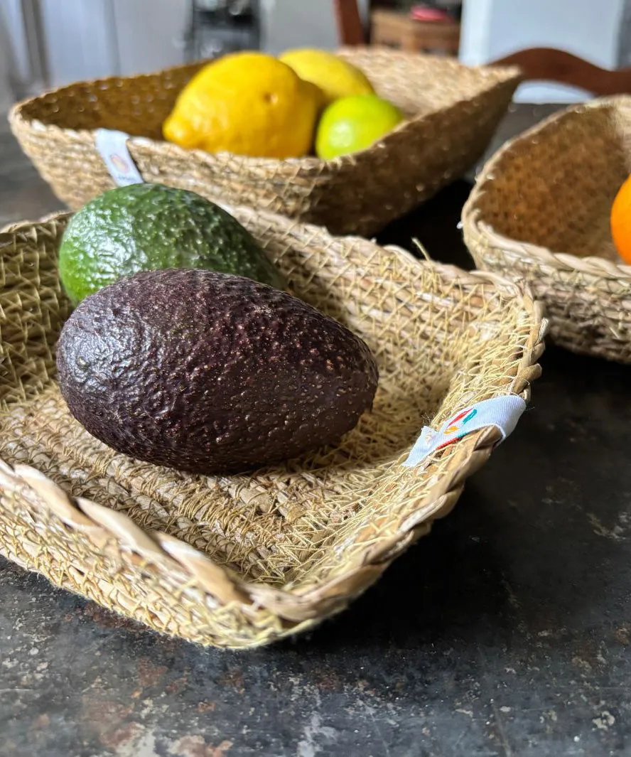 Respiin Seagrass Rectangular Basket Set – Natural