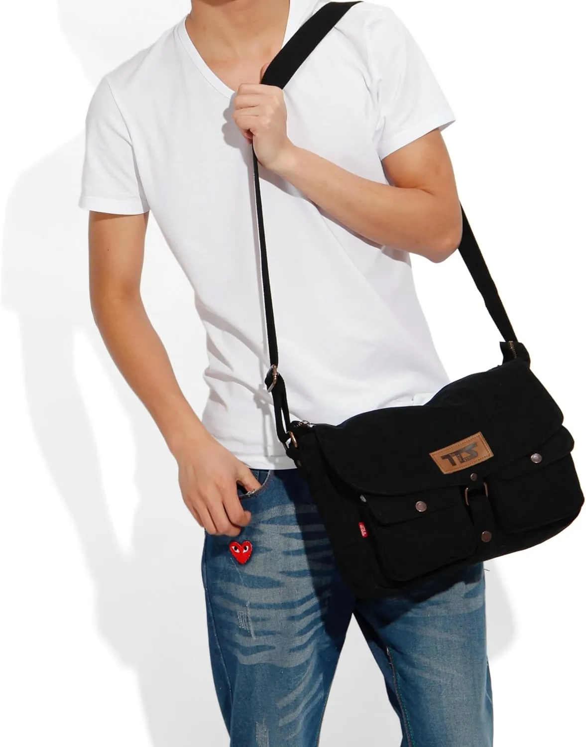 Retro Canvas Messenger Bag - Durable Multi-functional Crossbody Shoulder Bag with Multiple Pockets