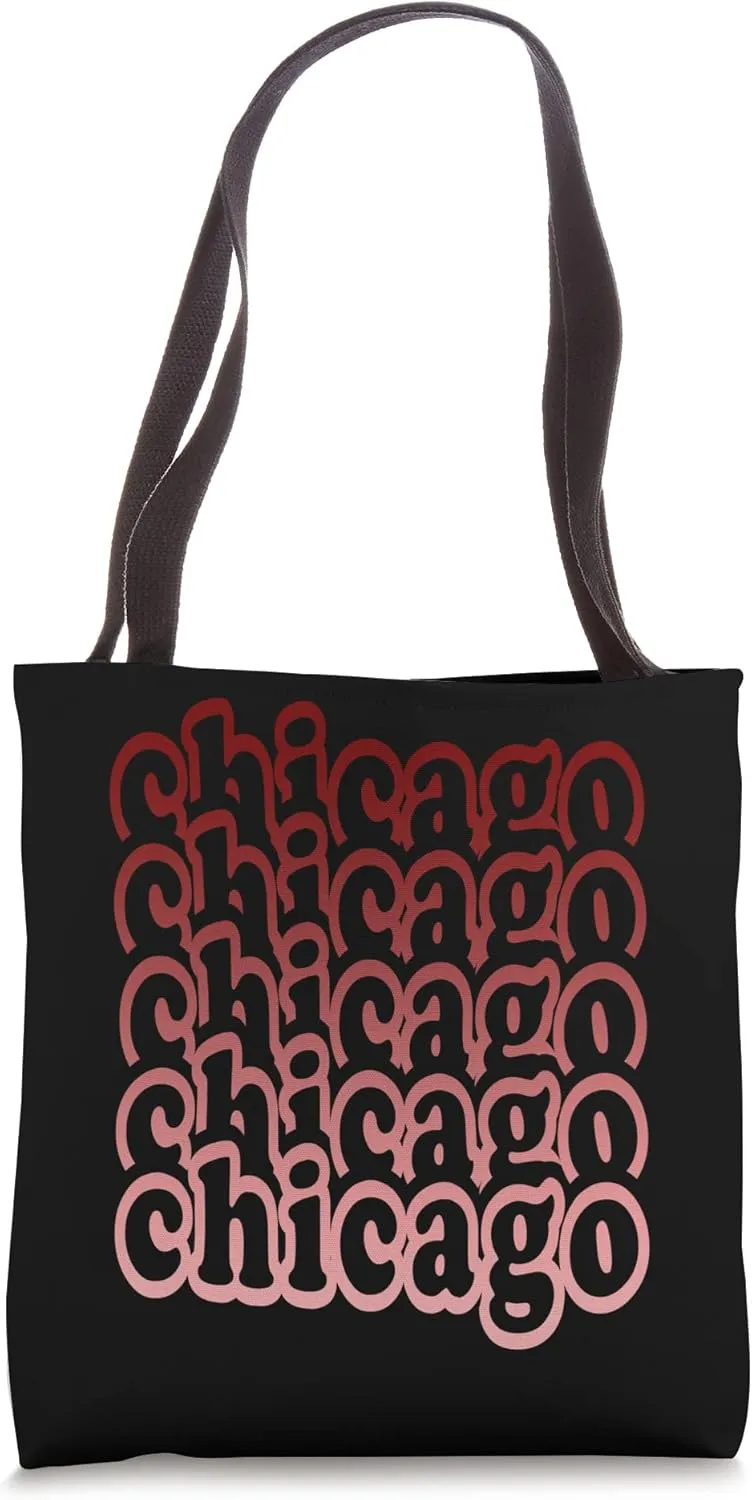 Retro Chicago Travel Tote Bag