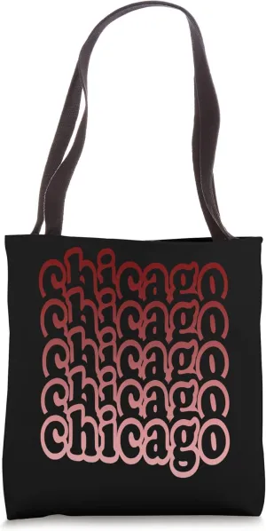 Retro Chicago Travel Tote Bag