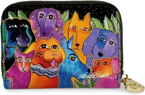 RFID Secure Armored Zipper Wallet by Laurel Burch (Dogs and Doggies)