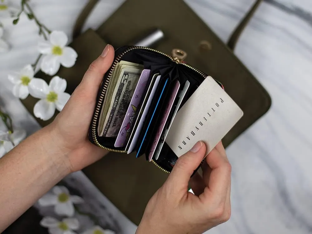 RFID Secure Armored Zipper Wallet by Laurel Burch (Dogs and Doggies)