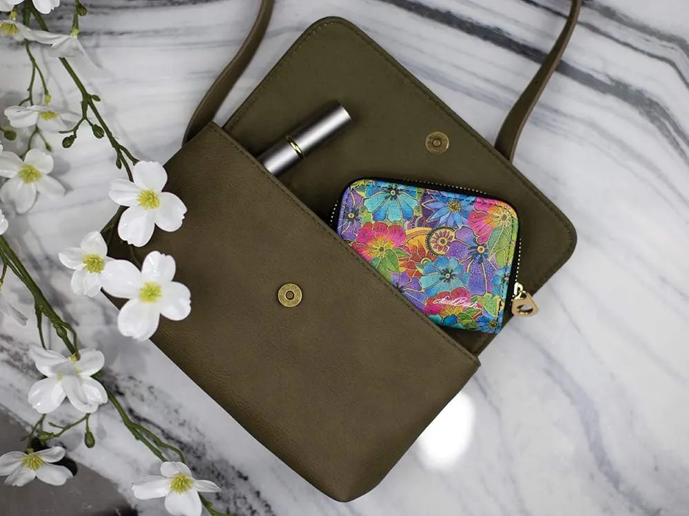 RFID Secure Armored Zipper Wallet by Laurel Burch (Dogs and Doggies)