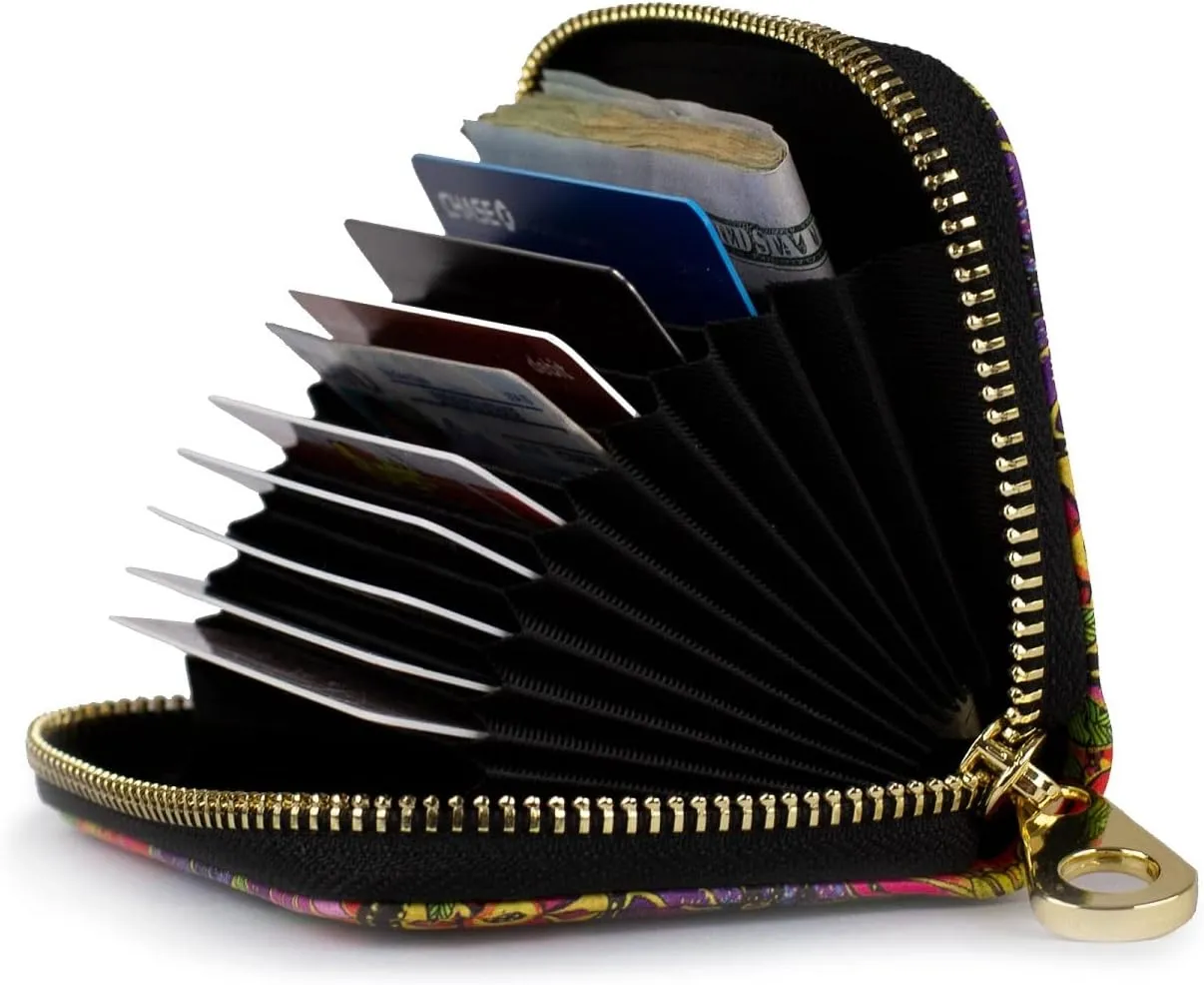 RFID Secure Armored Zipper Wallet by Laurel Burch (Dogs and Doggies)