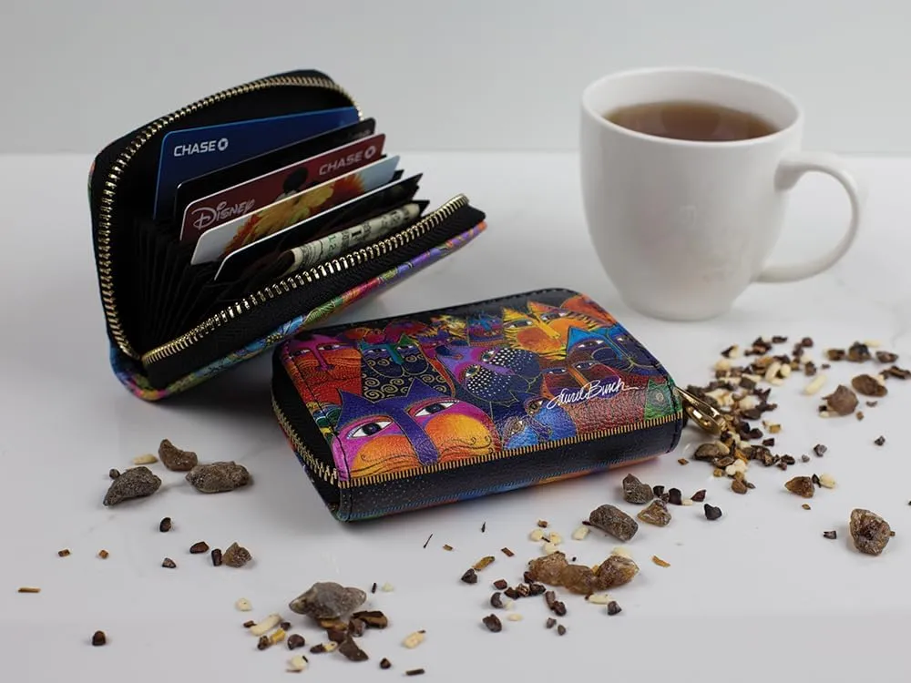 RFID Secure Armored Zipper Wallet by Laurel Burch (Dogs and Doggies)