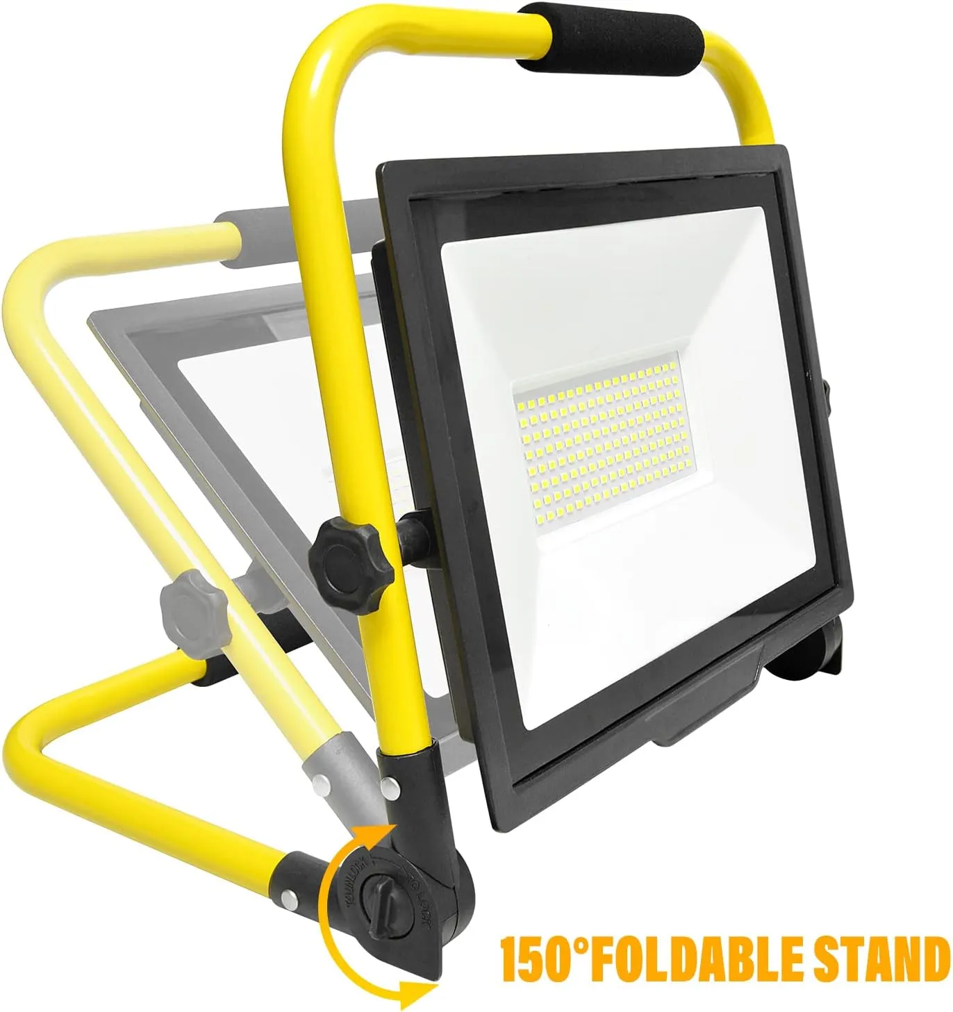 RIGIDON 50W Portable LED Flood Light Outdoor 5000LM Super Bright Outdoor Lights 6000K Daylight White IP66 Waterproof LED Work Light for Garden, Garage, Yard, Sports Ground, Patio, Pathway Porch (50W)