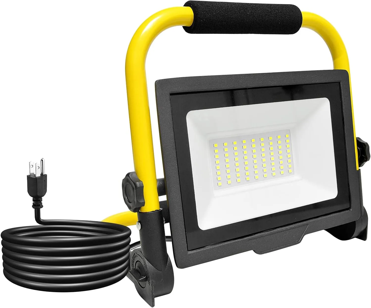 RIGIDON 50W Portable LED Flood Light Outdoor 5000LM Super Bright Outdoor Lights 6000K Daylight White IP66 Waterproof LED Work Light for Garden, Garage, Yard, Sports Ground, Patio, Pathway Porch (50W)