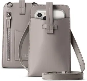 Ringke Mini Cross Bag PU Leather Purse for Smartphone Crossbody Wallet Case Card Holder Removable Zipper Adjustable Strap