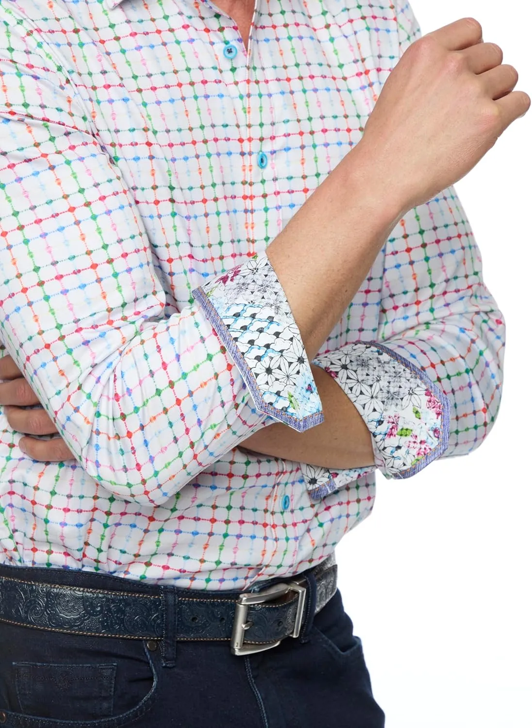 Robert Graham Men's Ashbrook Long Sleeve Woven Button Down Shirt