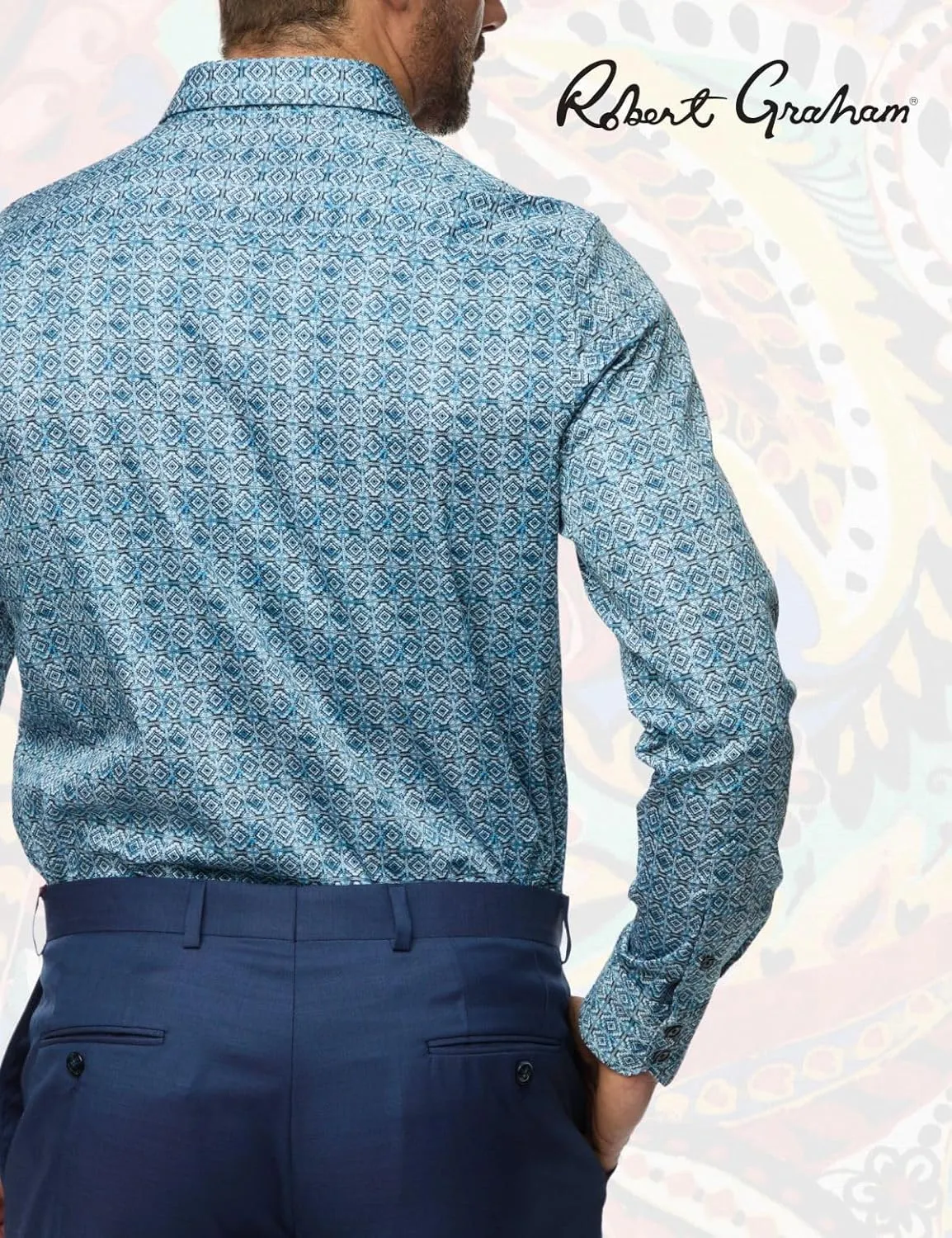 Robert Graham Men's Frisco Long Sleeve Woven Button Down Shirt