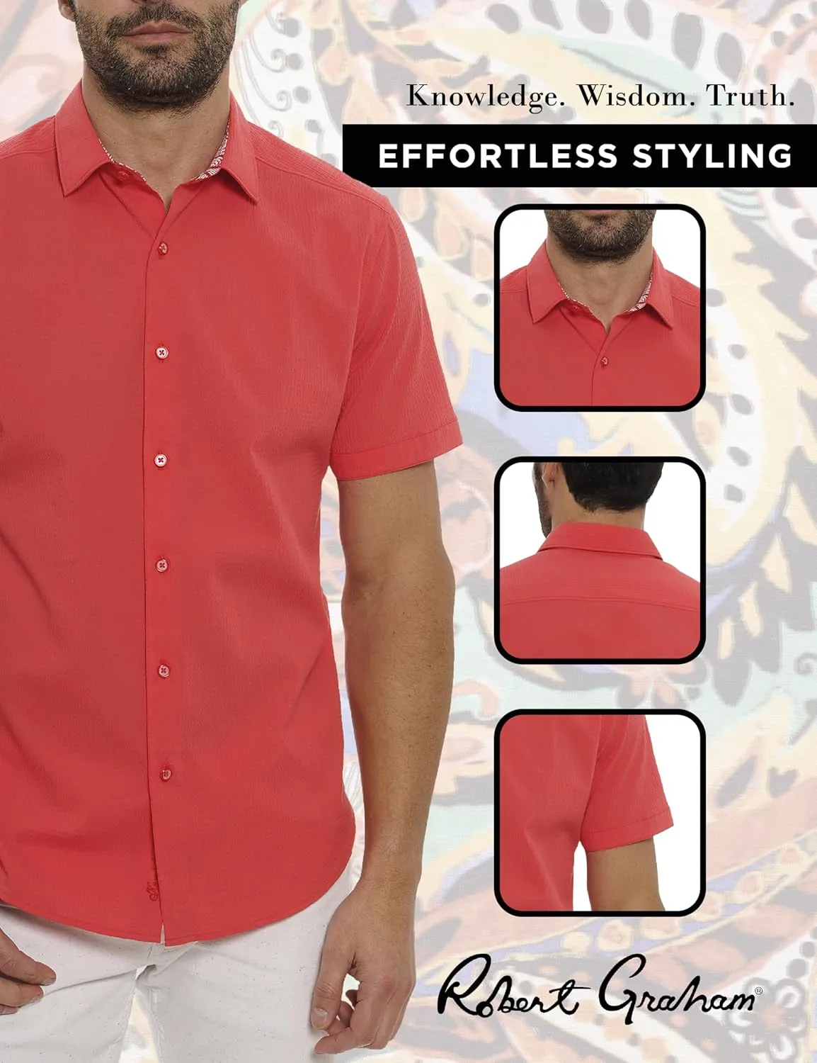 Robert Graham Men's Shark Bite 2 Short Sleeve Woven Shirt