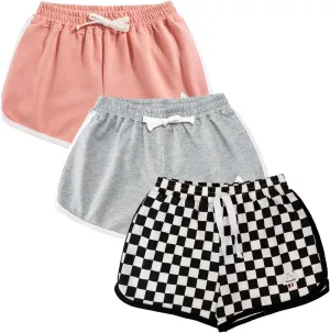 Rolanko Girls' Active Dolphin Shorts for Girls 3 Packs Kids Bike Running Summer Beach Athletic Sports 4-14 Years