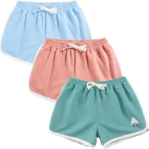 Rolanko Girls' Active Dolphin Shorts for Girls 3 Packs Kids Bike Running Summer Beach Athletic Sports 4-14 Years