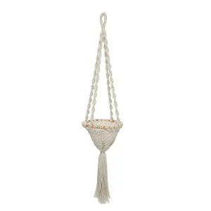 Rootz Twisted Macramé Plant Holder - Hanging Basket - Indoor Plant Hanger - Eye Catching Décor - 30cm x 30cm x 135cm
