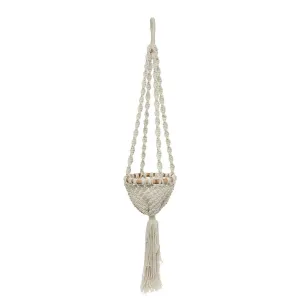 Rootz Twisted Macramé Plant Holder - Hanging Basket - Indoor Planter - Decorative Touch - 25cm x 135cm x 25cm