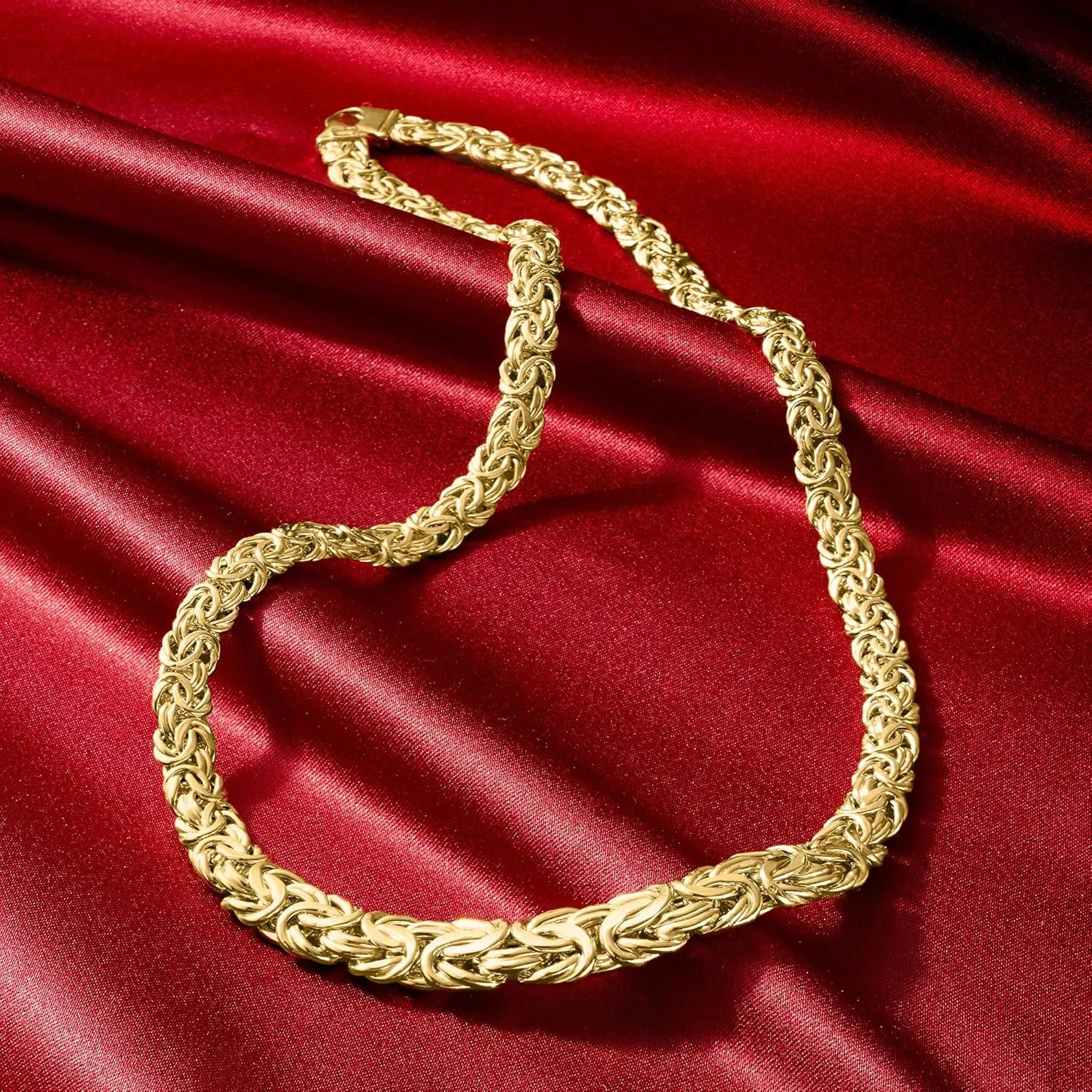 Ross-Simons 14kt Yellow Gold Graduated Byzantine Necklace