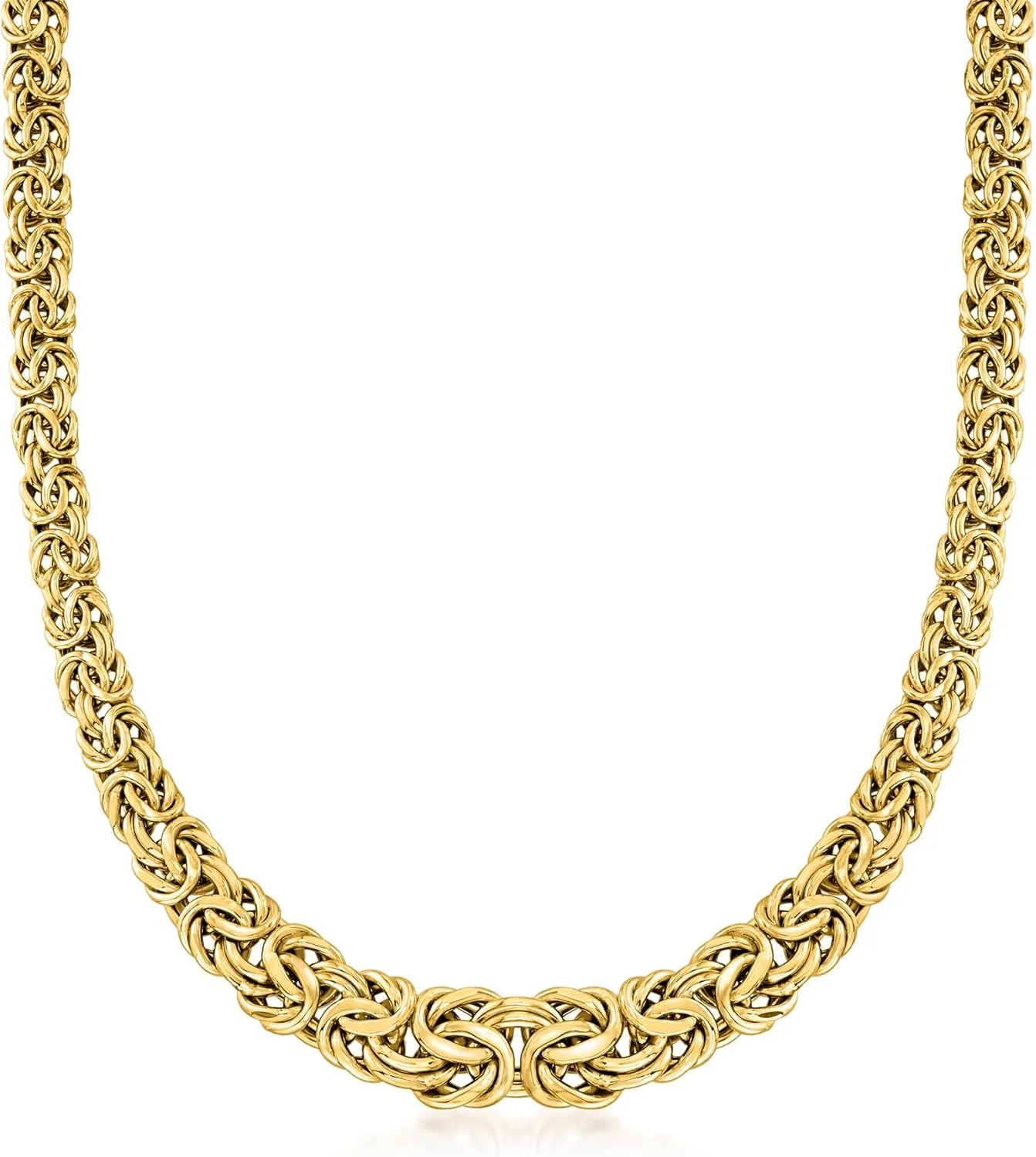 Ross-Simons 14kt Yellow Gold Graduated Byzantine Necklace