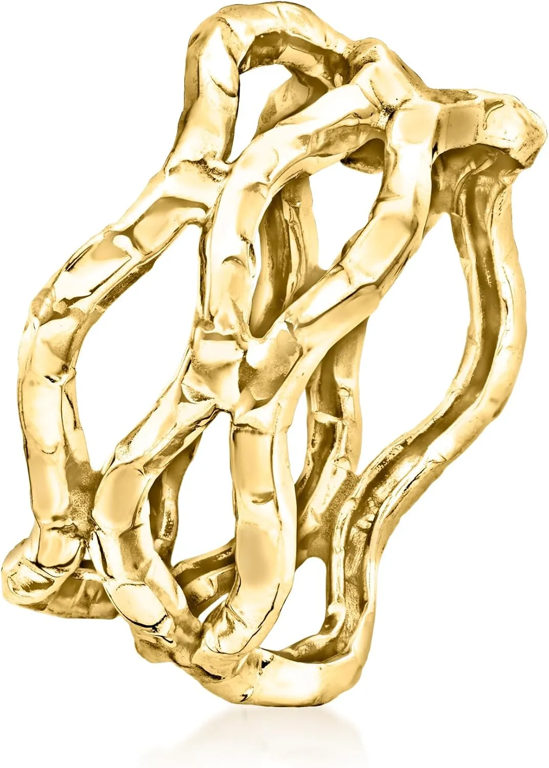 Ross-Simons 14kt Yellow Gold Wavy Open-Space Ring