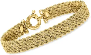 Ross-Simons Italian 14kt Yellow Gold Multi-Row Rope-Chain Bracelet
