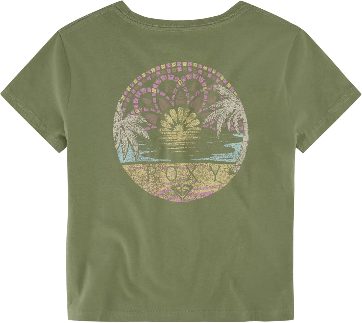 Roxy Girls' Short Sleeve Boyfriend Fit Logo Tee, Crew Neck Graphic T-Shirt, Soft & Comfortable
