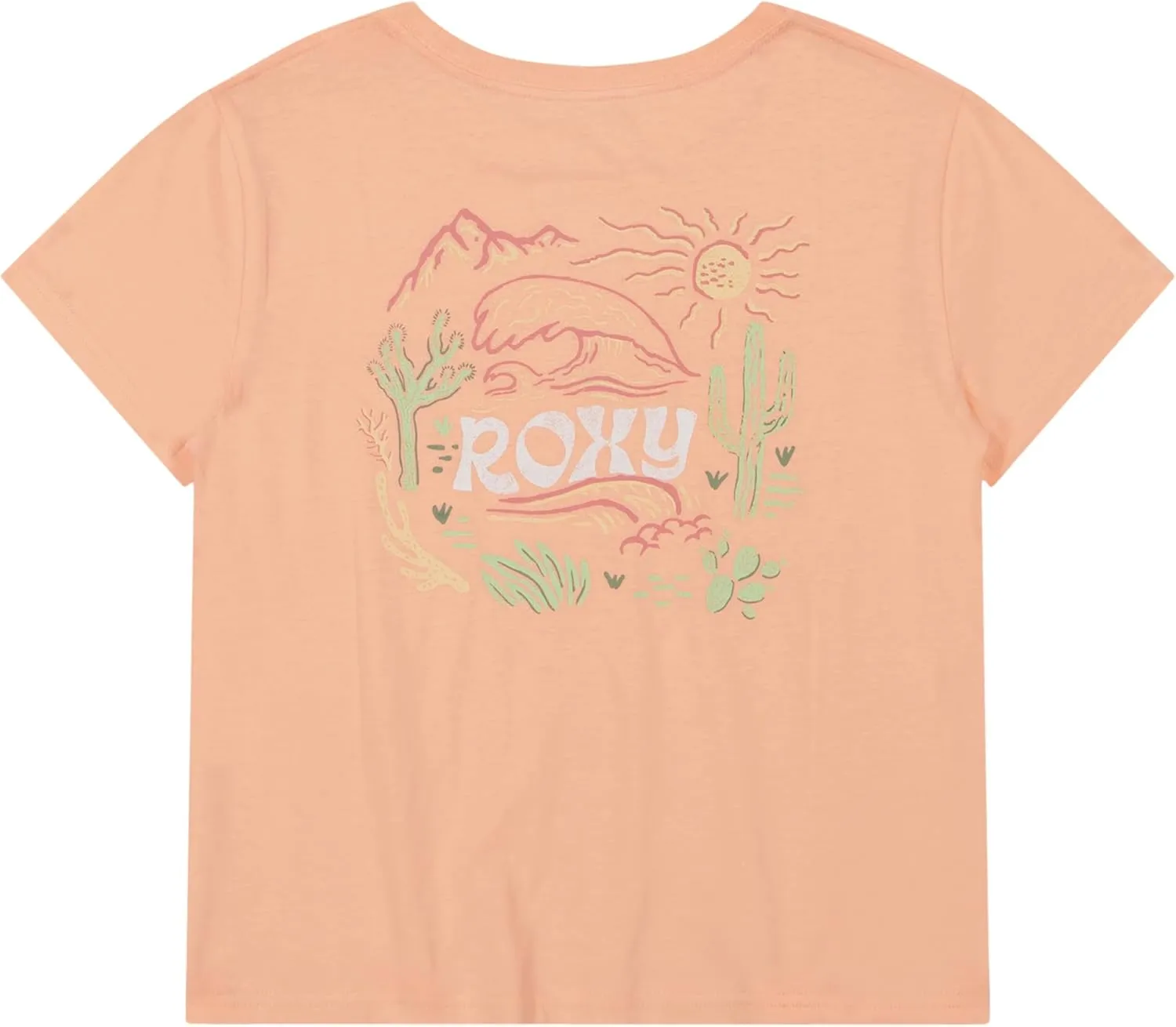 Roxy Girls' Short Sleeve Boyfriend Fit Logo Tee, Crew Neck Graphic T-Shirt, Soft & Comfortable