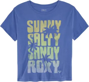 Roxy Girls' Short Sleeve Boyfriend Fit Logo Tee, Crew Neck Graphic T-Shirt, Soft & Comfortable