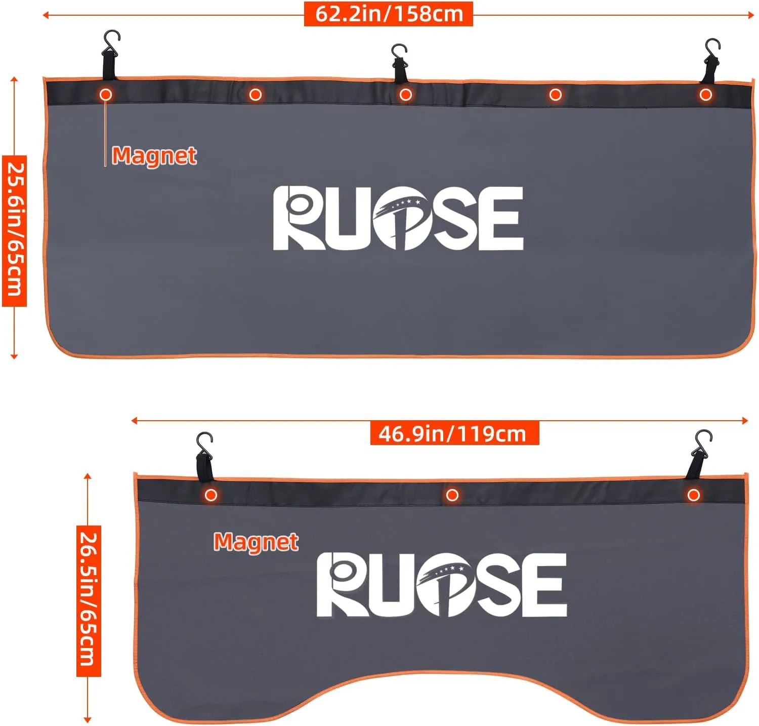 RUPSE 3 Pcs Fender Protectors for Mechanics,Microfiber Leather Car Fender Cover Mats Pads,Mechanic Magnetic Fender Protector Mat with Hooks