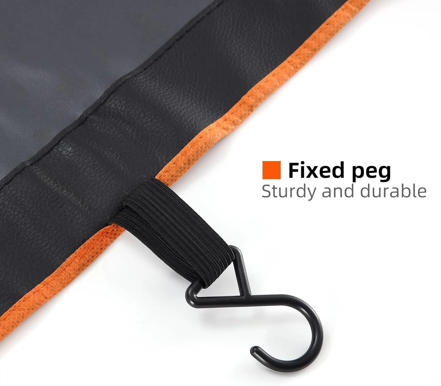 RUPSE 3 Pcs Fender Protectors for Mechanics,Microfiber Leather Car Fender Cover Mats Pads,Mechanic Magnetic Fender Protector Mat with Hooks