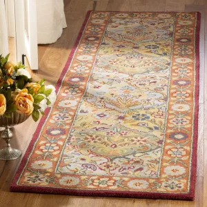 SAFAVIEH Heritage Collection 2'3" x 4' Multi / Red HG510B Handmade Traditional Oriental Premium Wool Accent Rug