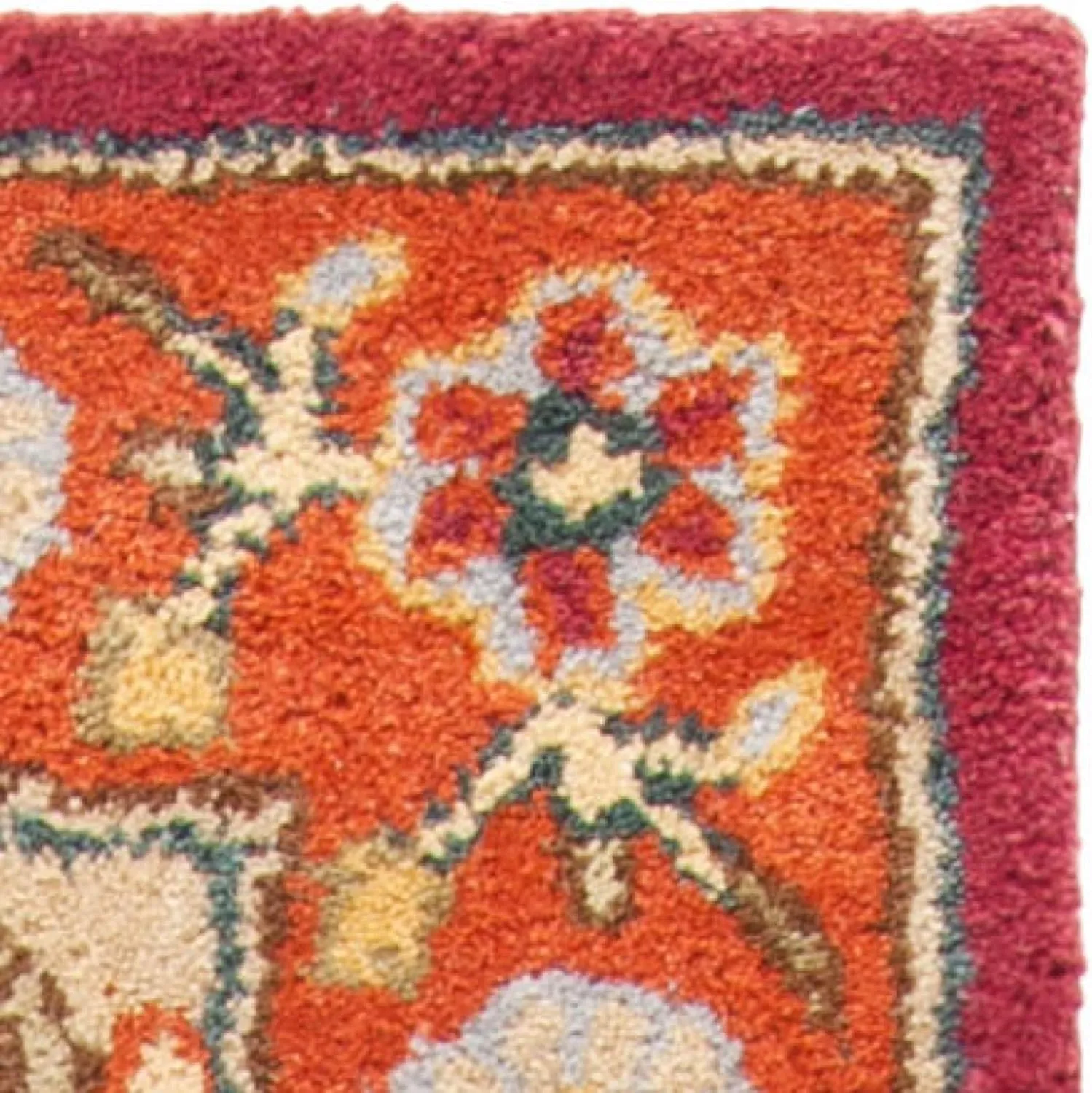 SAFAVIEH Heritage Collection 2'3" x 4' Multi / Red HG510B Handmade Traditional Oriental Premium Wool Accent Rug
