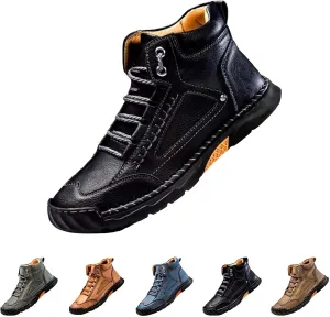 Sawbehind Mens Boots Comfortable Arch Support Handmade Waterproof Boots Casual Lightweight Hiking Outdoor Walking Sneakers
