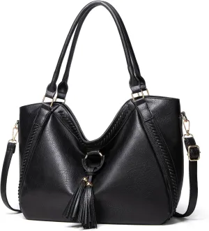 SENDEFN Leather Tote Bag for Women Work Shoulder Bag Large Top Handle Handbags and Ladies Travel Purse with Zipper Pocket