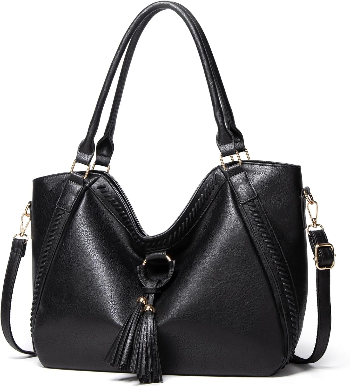 SENDEFN Leather Tote Bag for Women Work Shoulder Bag Large Top Handle Handbags and Ladies Travel Purse with Zipper Pocket