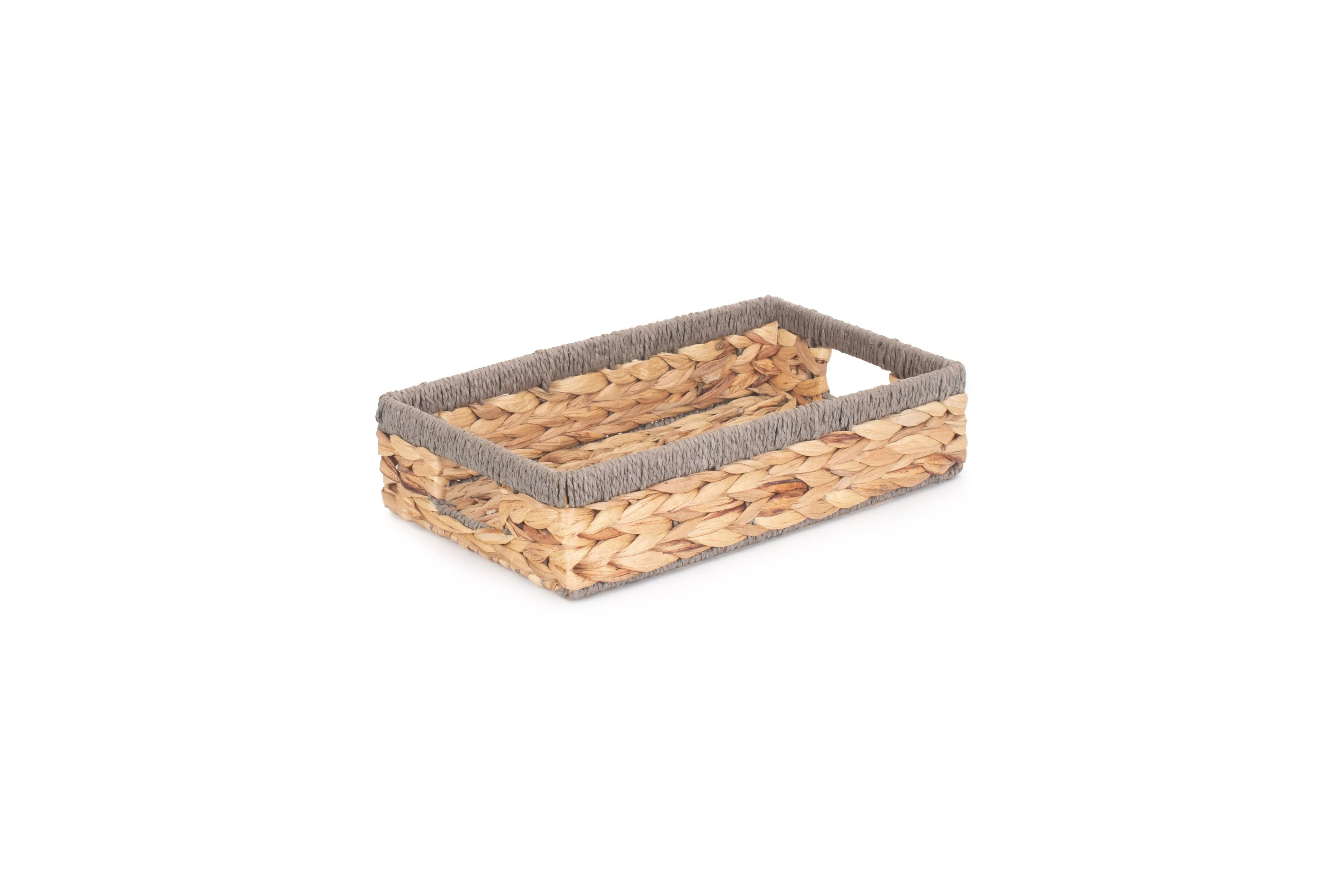 Shallow Rectangular Water Hyacinth Storage Basket