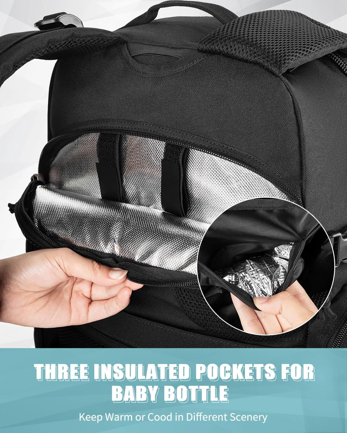SHARKMOUTH Mens Military Diaper Bag - Tactical Baby Backpack with Insulated Bottle Pouches for Outdoor-Loving Dads - Changing Pad & MOLLE System for Camping, Hiking Travel